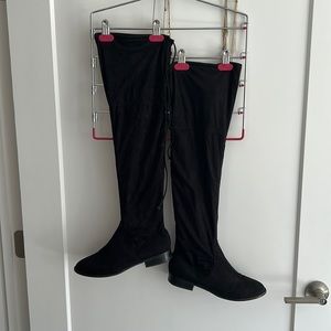 Over Knee black Steve Madden Flat boots